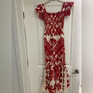 Women’s Sea New York Ruby Henrietta Print Smocked Slip Dress, Size Xs, NWT